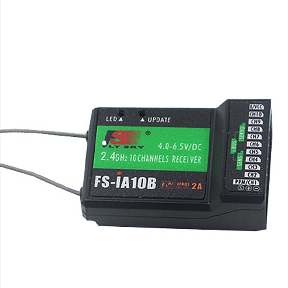 VOANZO 2.4GHz 10CH RC Receiver Compatible for FS I6 I10 I6S I6X Transmitter for 1/10 RC Car RC Crawler FPV RC Racing Quadcopter RC Boat Racing Drone - Image 4