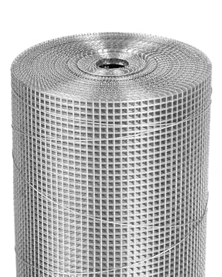 Nueve Deer Hardware Cloth 1/4 inch 24 x 50 Ft 23 Gauge - Hot-Dip Galvanized After Welding - Chicken Wire Fencing Wire Mesh Roll Welded Wire Cloth Snake Fencing Gopher Wire Rat Wire