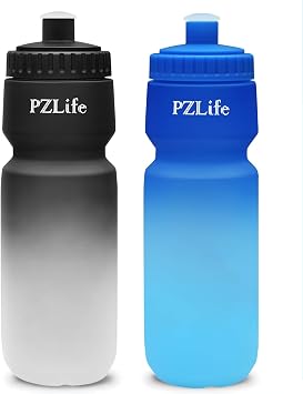 2 Pack Bike Water Bottle, Squeeze Water Bottle Leakproof BPA Free 24oz