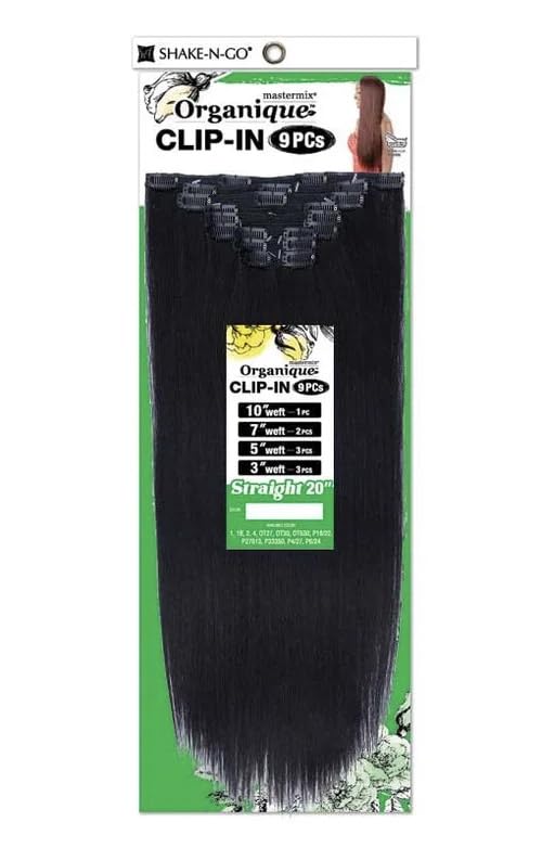 Shake-N-Go Weave Organique Clip-In Straight 9Pcs 20" (Color: 4)