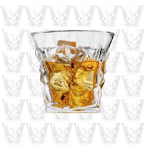 LEMONSODA Premium Scotch Glasses Set of 32 - Elegant Whiskey Glasses for Scotch, Single Malt - Old Fashioned Glass Set in Gift Box - Rocks Whiskey Tumblers for Cocktails - [2023] (32 Pack)