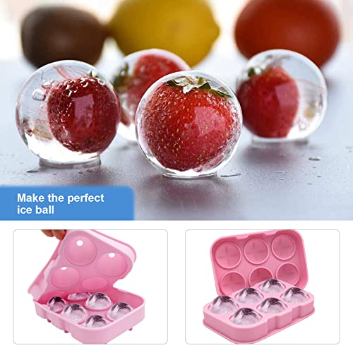Molde de Silicona Redondo para Hielo con Tapa 6 Cavidades miniatura 3