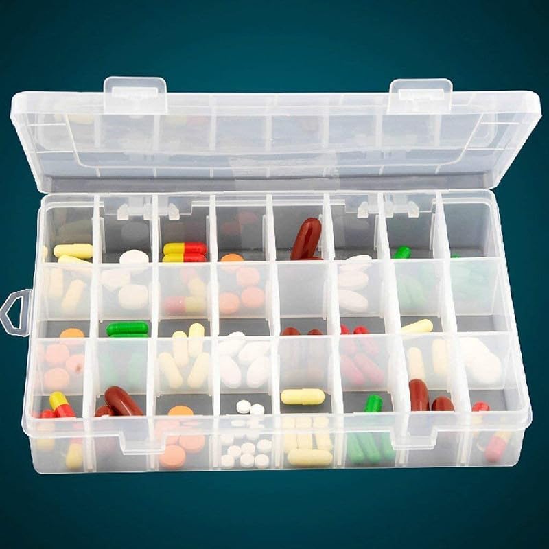 Image of Finner 36 Grids Cells Multipurpose Adjustable Jewelry Storage Boxes Organizer with Removable Dividers Plastic Storage Case for Jewelry