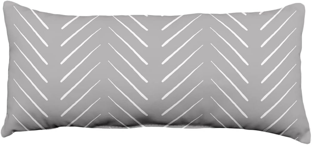 Everything Comfy Chevron Columns 16" x 8" Bolster or Small Decorative Pillow, Navy