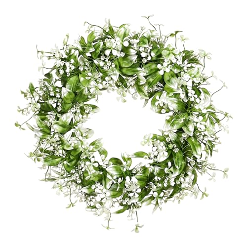 Couronne de souffle de bébé artificielle durable pour porte extérieure sans flétrissement - 2