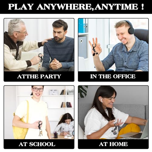 Tyqour Schlüsselanhänger Spinner Keyring Tragbar Finger Spinner Schlüsselanhänger Ring Spielzeug für Fingertraining, Kinder und Erwachsene Angstlinderung Schlüssel-Spinner (Schwarz)