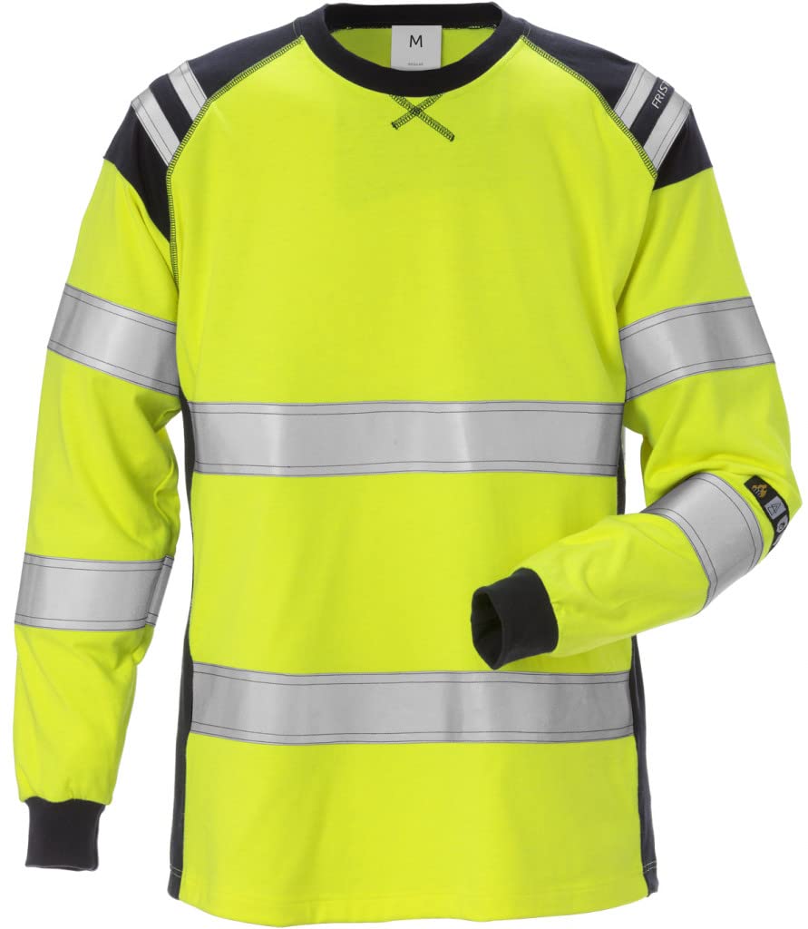 Fristads Flamestat Hi Vis - Camiseta de manga larga para mujer, clase 3, 7097 Tflh