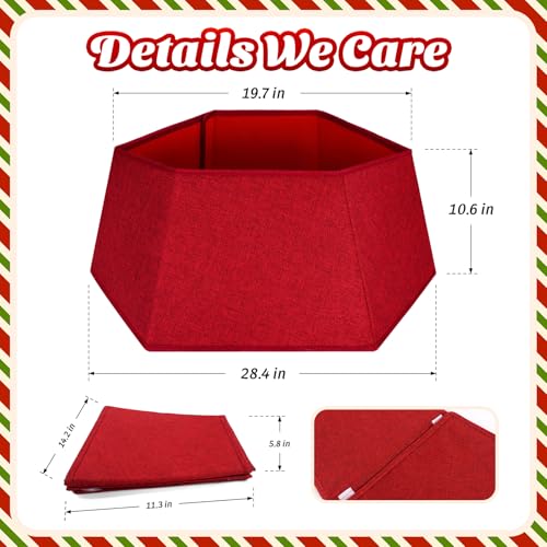 EverMerry Christmas Tree Skirt 26’’ Christmas Tree Skirts Collar Stand $11.99 AC - image 3