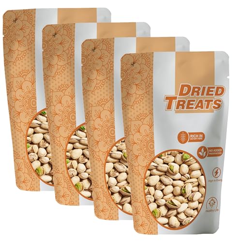 Image of Dried Treats Dried Fruits Nuts And Seeds (Irani Pistachios /Pista, 1000g (4x250g))
