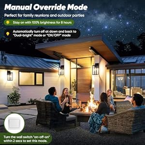 BesLowe 13" Upgraded Motion Sensor Outdoor Wall Light Fixture, Black — photo 4 of 6