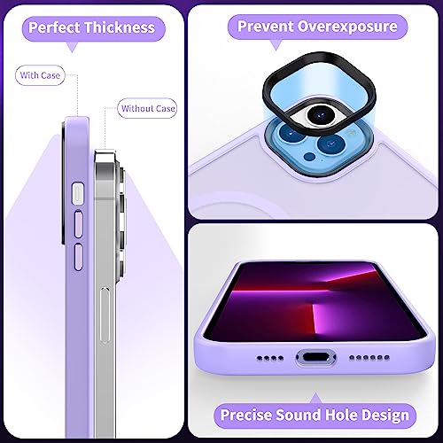 Image of CACOE Magnetic Case for iPhone 13 Pro 6.1 inch, Light Purple