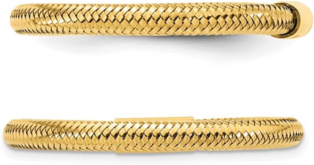 14K Yellow Gold Mesh Stretch Ring - Image 2