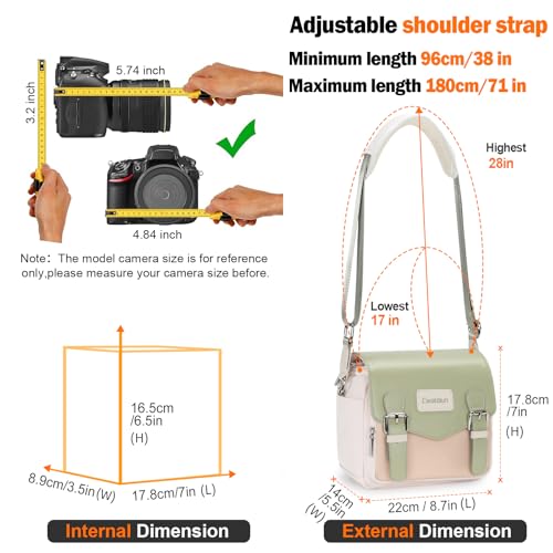 Bolso de cámara Cwatcun tipo mensajero impermeable S miniatura 5