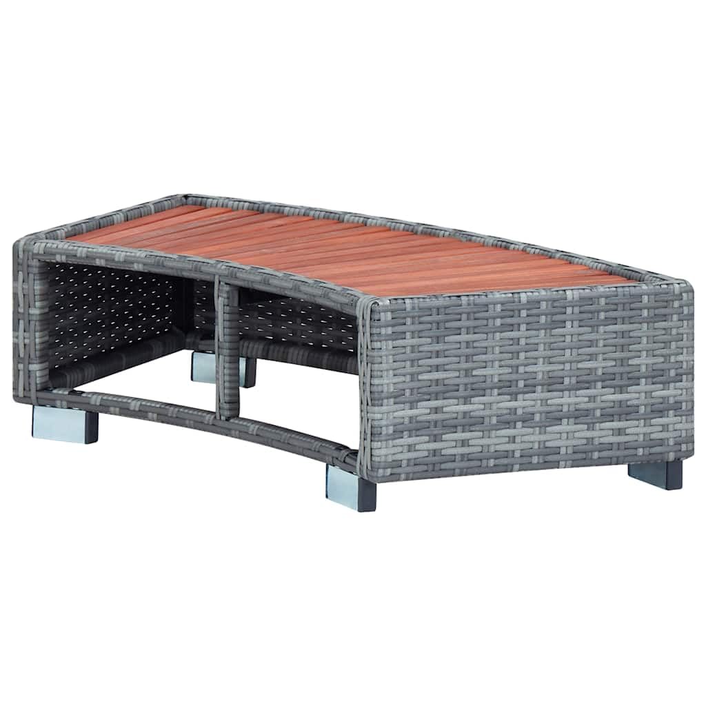 Générique Marche de Spa Gris Résine tressée 92 x 45 x 25 cm, Échelles, escaliers & rampes de Piscine,46461
