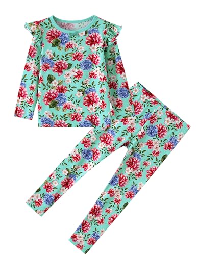 Toddler Girl Pajama Set Infant Girls Long Sleeve Tops Leggings Clothes Sets 2 Piece Outfits 6M-6Y
