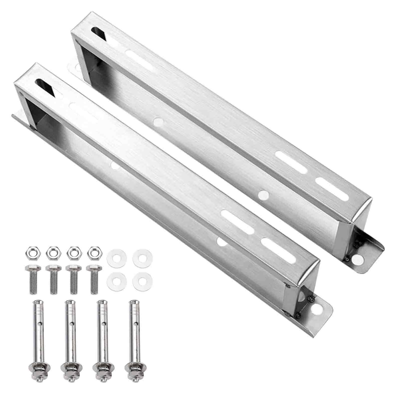 Soporte de acero inoxidable resistente para aire acondicionado, capacidad de 250 kg, base de suelo resistente a la intemperie para unidad de CA, soporte de 54 x 20 cm