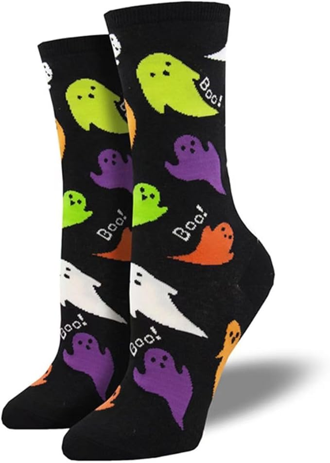 KAKAVENTE Halloween Socks Women Pumpkin Skeleton Ghost Socks Crazy Funny Novelty Cute Halloween Gifts for Women Girls