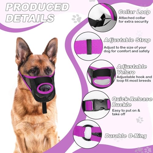 Maulkorb Für Hunde, 2 Stück Maulkorb Für Hunde, Weich, Verstellbare Schlaufe, Atmungsaktiv, Sicherer, Schneller Sitz Für Kleine, Mittelgroße Hunde, Verhindert Beißen, Kauen Und Bellen, S/M/L