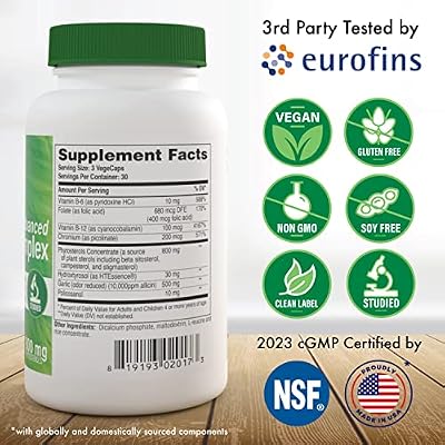 Health Thru Nutrition Advanced Cholesterol Complex | Heart Health Support & Lipid Metabolism with Phytosterols, Policosanol, Hydroxytyrosol, Chromium and More | Vegan, Non-GMO (Pack of 90)