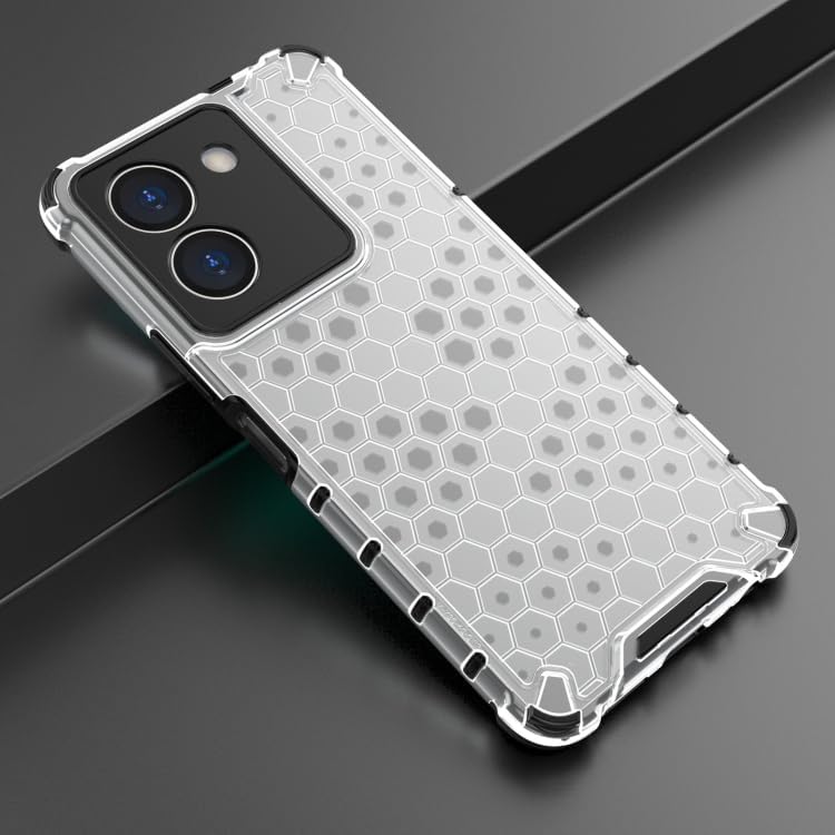 Image of Lustree TPU Honey Comb Armor Shock Proof Back Cover for for VIVO Y36 4G (Transparent)