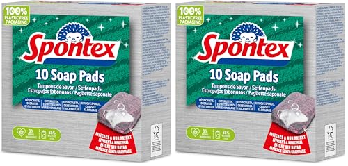 Spontex Estropajo Jabonoso de Acero aleado, 10 Unidad (Paquete de 2)