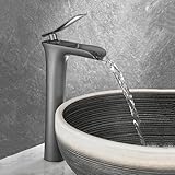 Grifo Lavabo Cascada, Abierto Frio Y Caliente Grifos para Lavabos de Baño...