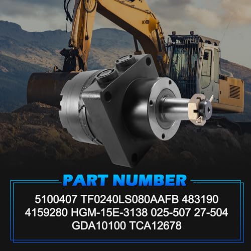 Image of 5100407 | TF0240LS080AAFB | Hydraulic Motor | GDA10100 | TCA12678 | for Great Dane John Deere Chariot Scag 483190 Ferris | 5100407 Bobcat 4159280 Gear HGM-15E-3138 Stens 025-507 Oregon 27-504