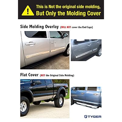 Made in USA! Compatible with 2007-2014 Chevy Tahoe Rocker Panel Trim Body Side Moulding 5 Wide 4PC