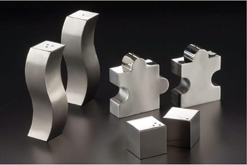 Miniatura 2 de American Metalcraft DXP4 - Salero y pimentero ondulado de 4 onzas, plateado, 1 pulgada cuadrada x 4 pulgadas de alto