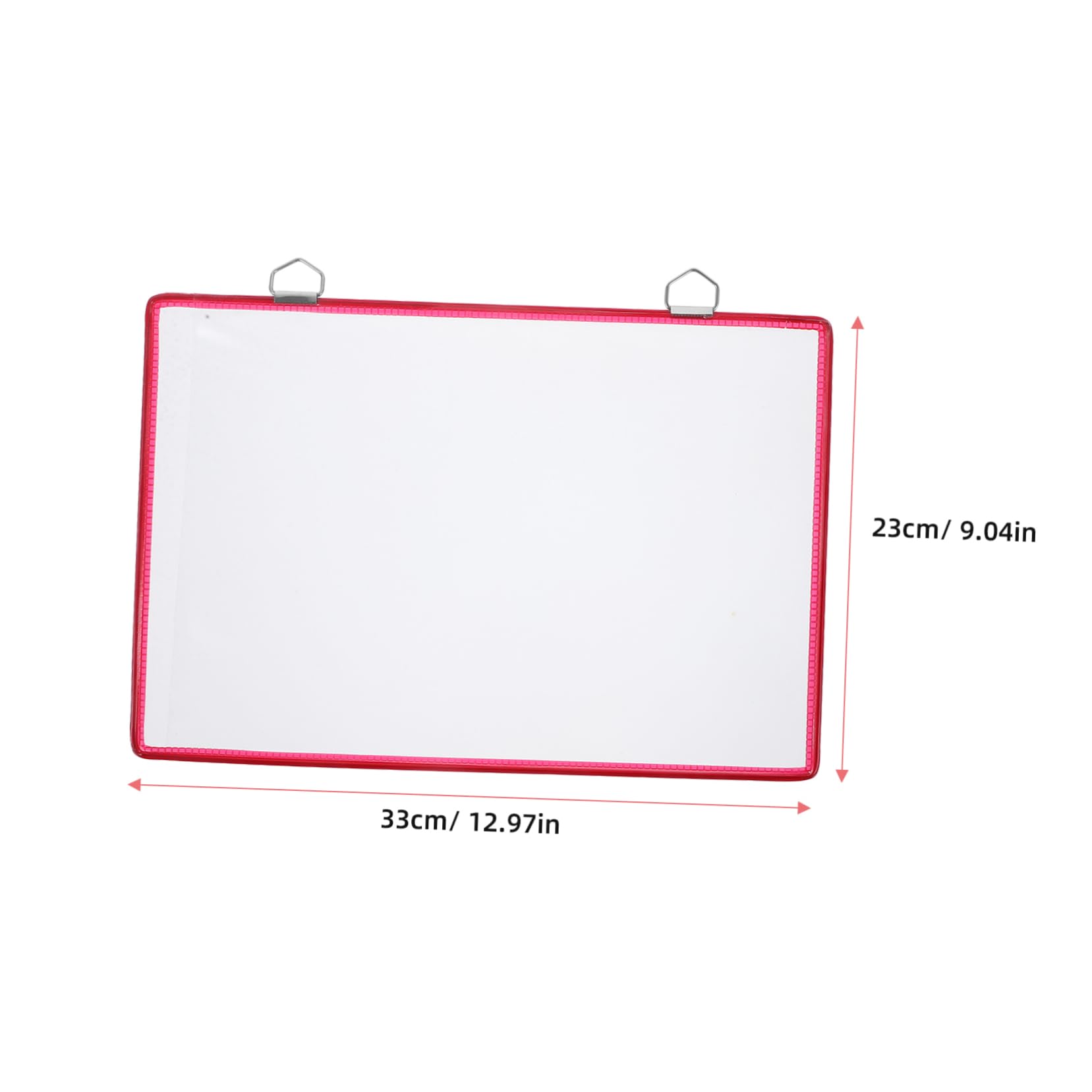 HOMSFOU 2Pcs Wall File Holder Transparent File Organizer with Double Hooks for Office and Home for Letters Bills and Receipts and Portable Hanging Folder