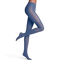 Falke Matt Deluxe 30 DEN W Ti trasparenti velati tinta unita 1 pezzo, Collant Donna, Blu Smoky Blue 6483, M-L