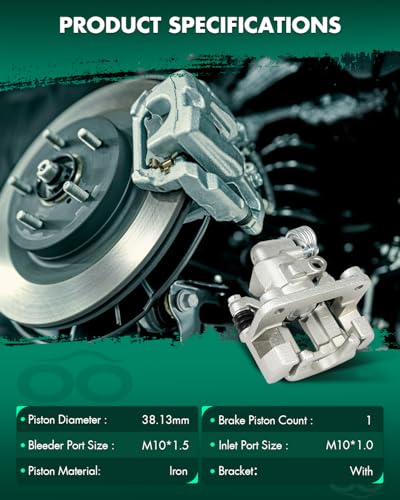 Image of SCITOO 18B4824 Rear Right Disc Brake Caliper Assembly w /Bracket For Ford For Mustang 1999-2004
