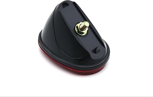 Miniatura 2 de RojoBlanco Retro Oval Trasero Guardabarros Bicicleta Guardabarros Ciclismo Seguridad Advertencia Reflectores para Bicicletas Cruiser