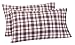 Pinzon 160 Gram Plaid Flannel Pillowcases - King, Red/Grey Plaid - PZ-PLFLAN-RG-KPC