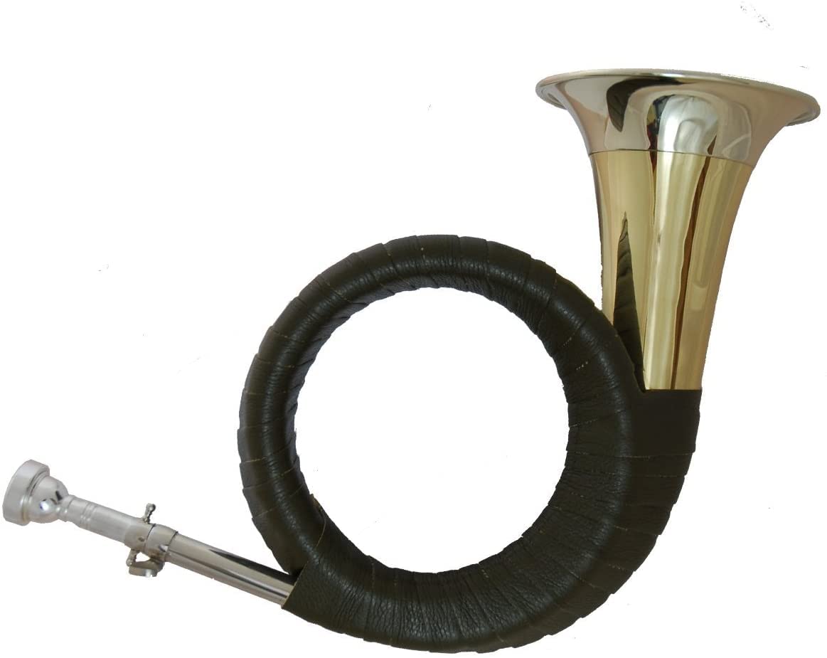 TJG-202A Classic - Jagdhorn Fürst-Pless-Horn in B Posthorn Horn + Halali Jagdhornschule (Starterkit)