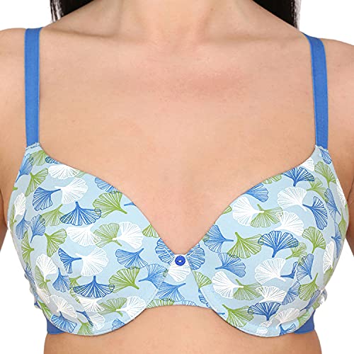 Image of Zivame Women's Cotton Non-Padded Wire Free T-Shirt, Push-Up Bra