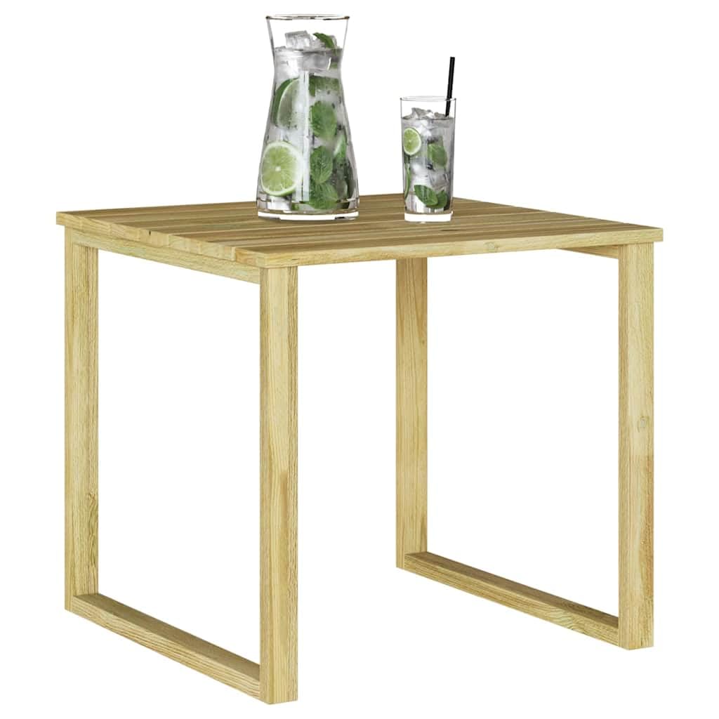 vidaXL Tavolo Naturale 50,5 x 50 x 46 cm Legno di Pino impregnato, Tavolino da Giardino e terrazza, Design Compatto e Resistente, arredo Versatile per Patio e Lounge