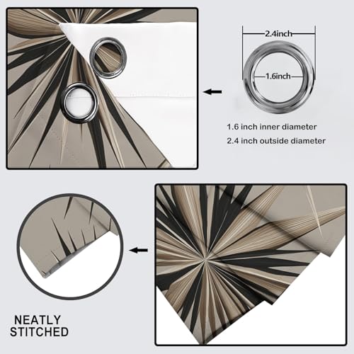 Rideau à oeillets pour salon moderne au motif abstrait géométrique - 6