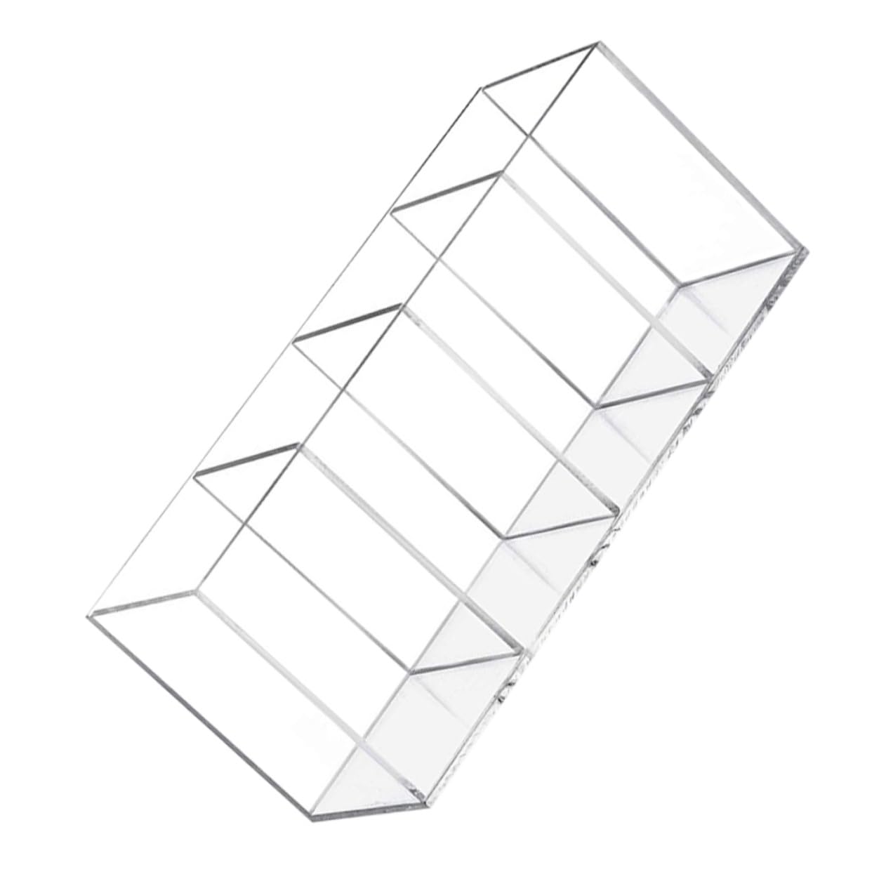 Angoily 4 Pièces Porte Stylo Acrylique Compartiments pour Bureau et Maquillage Pot Crayon Stable et Élégant Rangement Cosmétique et Pinceaux Design Chic