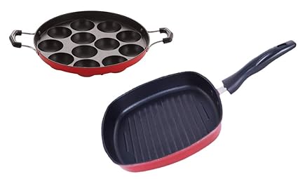 Nirlon Kitchen Utensils Non Stick Cookware Set of 2 Pieces (AP12_GP22)