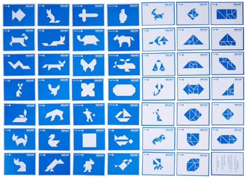 Engelhart –350100- Doppel-Tangram aus Holz – ökologisches Holzspiel – 1 und 2 Spieler – Maße: 4 x 19,2 x 12,5 cm – ab 4 Jahren