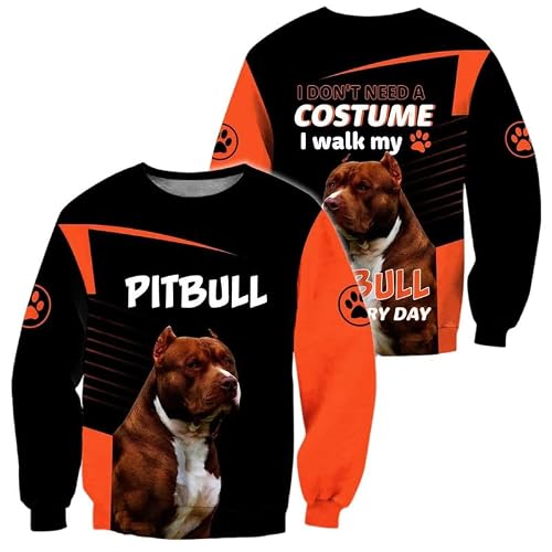 Namufeitrade Love Pitbull Dog 3D Printed Mens Autumn Hoodie Unisex Casual Pullover Streetwear Zipper Jacket Tracksuit