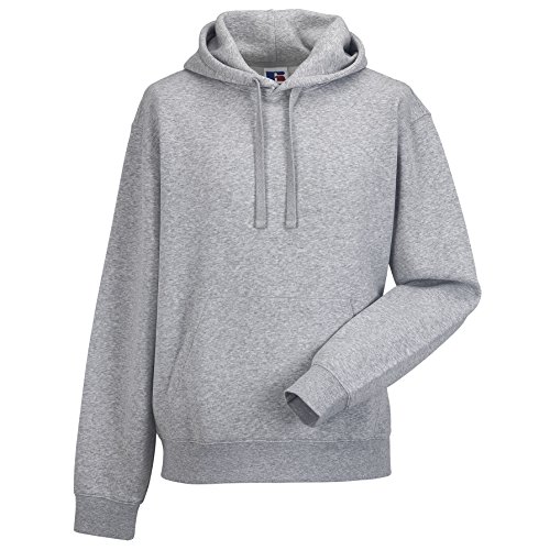 Russell Mens Authentic Hooded Sweatshirt / Hoodie (XXL) (Light Oxford)