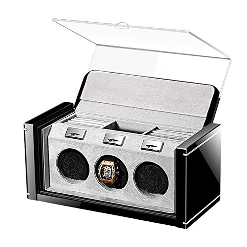 K-Y Caja Relojes Automaticos Mire la Caja de Madera sólida de la devanadera para Las Cajas de Relojes automáticas con la exhibición de los Relojes del cajón de la joyería (Color : Wingceltis)