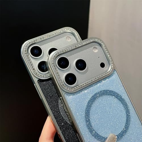 Étui de luxe à paillettes pour iPhone 17 et 16 Pro Max avec diamant - 3