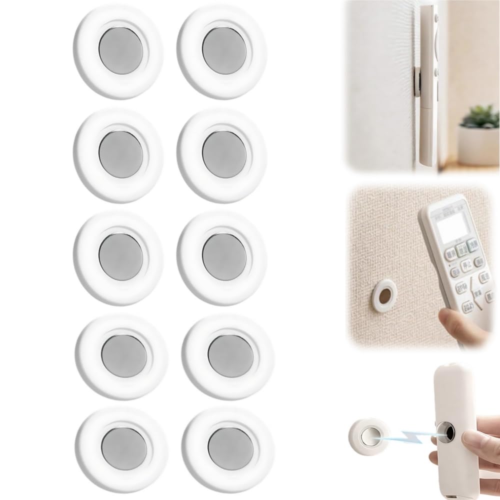 BusyLive 2025 New Magnetic Remote Control Holder, Silicone Remote Control Organizer, Upgrade Strong Adhesive TV Remote Charger Holder Wall Mount Hole