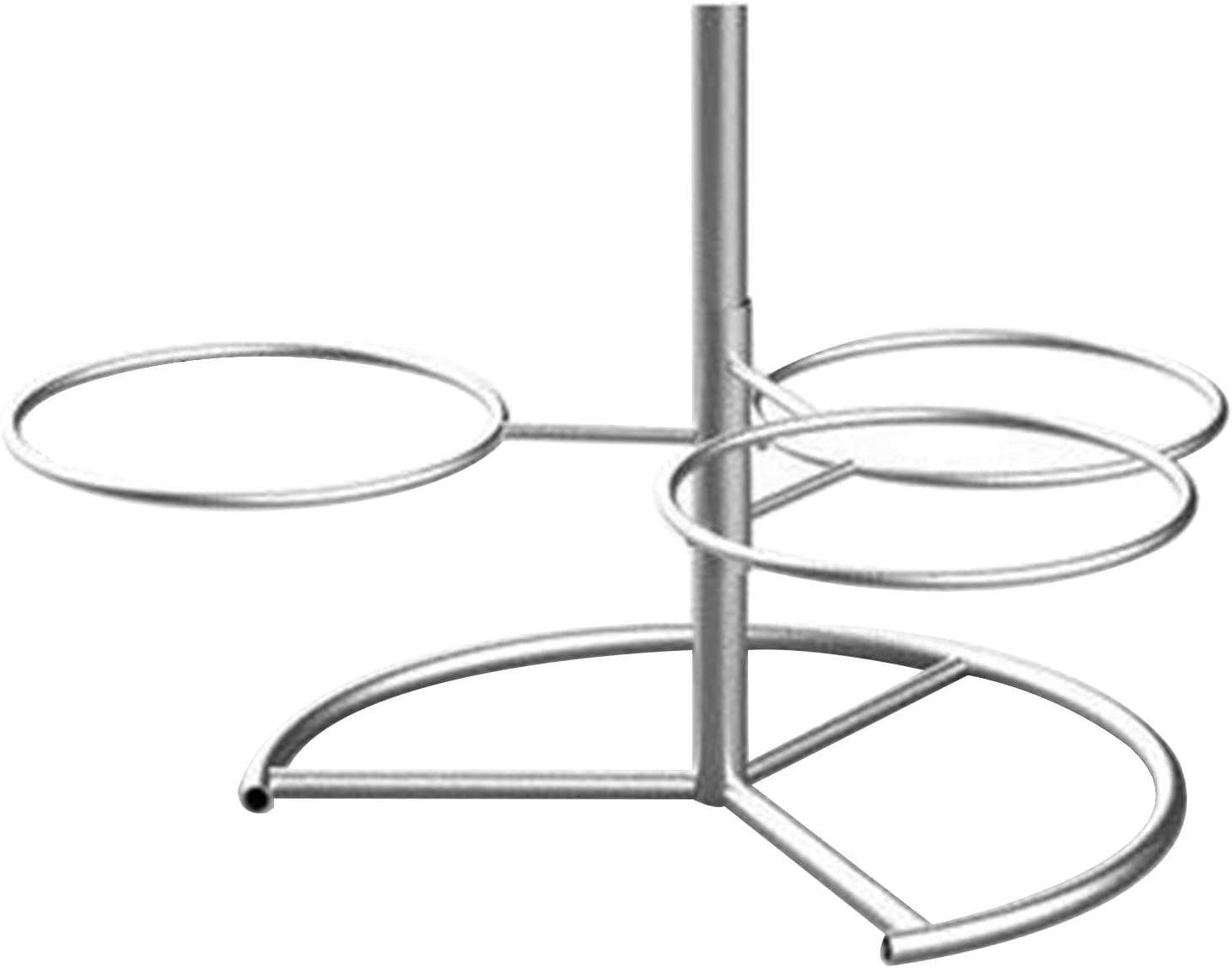 Exercise Ball Storage Rack, HeavyDuty Yoga Ball Holder for Gym and Home, SpaceSaving Solution for Stability and Barre Balls -Silver-90cm