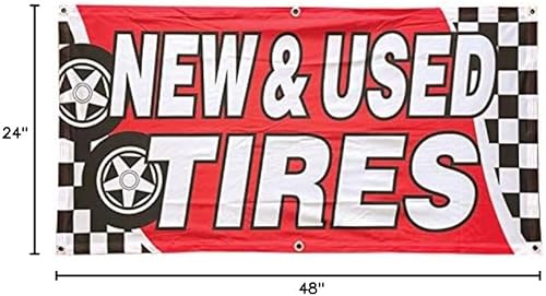 4 Less Co 2x4 Ft NUEVOS USADOS NEUMÁTICOS Banner Tela Sign rb