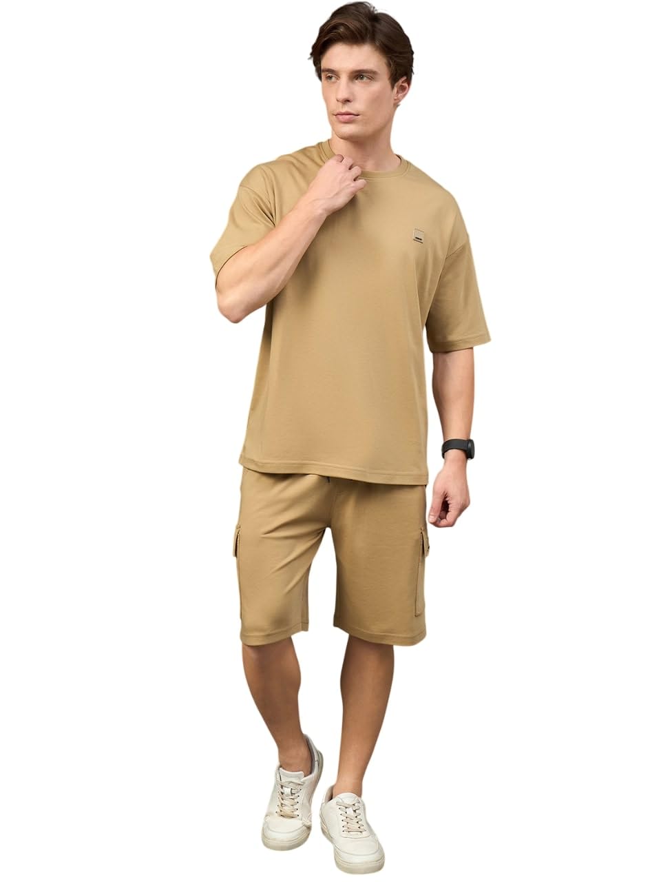 club york Men Camel Solid Short-picture-10