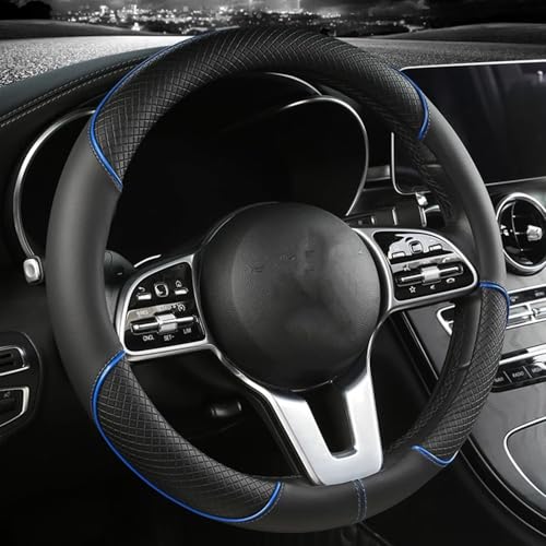 UNGOOR Coche Fundas Volante para Hyundai ix35 FCEV 2019-2024,Cubierta Volante Antideslizante Cómoda Accesorios.,B-Blue-Type O